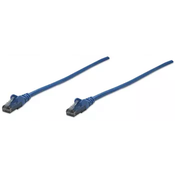Intellinet Network Patch Cable, Cat6, 10m, Blue, CCA, U/UTP, PVC, RJ45, Gold Plated Contacts, Snagless, Booted, Lifetime Warranty