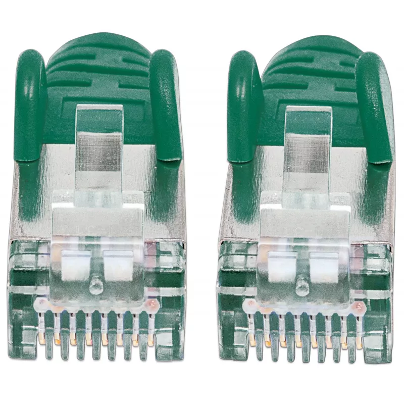 Intellinet Network Patch Cable, Cat6, 30m, Green, Copper, S/FTP, LSOH / LSZH, PVC, RJ45, Gold Plated Contacts, Snagless, Booted, Lifetime Warranty