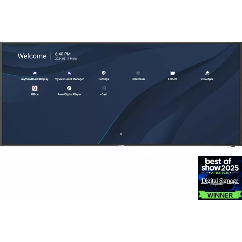 Viewsonic CDE105UW interactive whiteboard 2.67 m (105 inch) 5120 x 2160 pixels Black