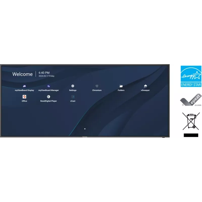 Viewsonic CDE105UW interactive whiteboard 2.67 m (105 inch) 5120 x 2160 pixels Black
