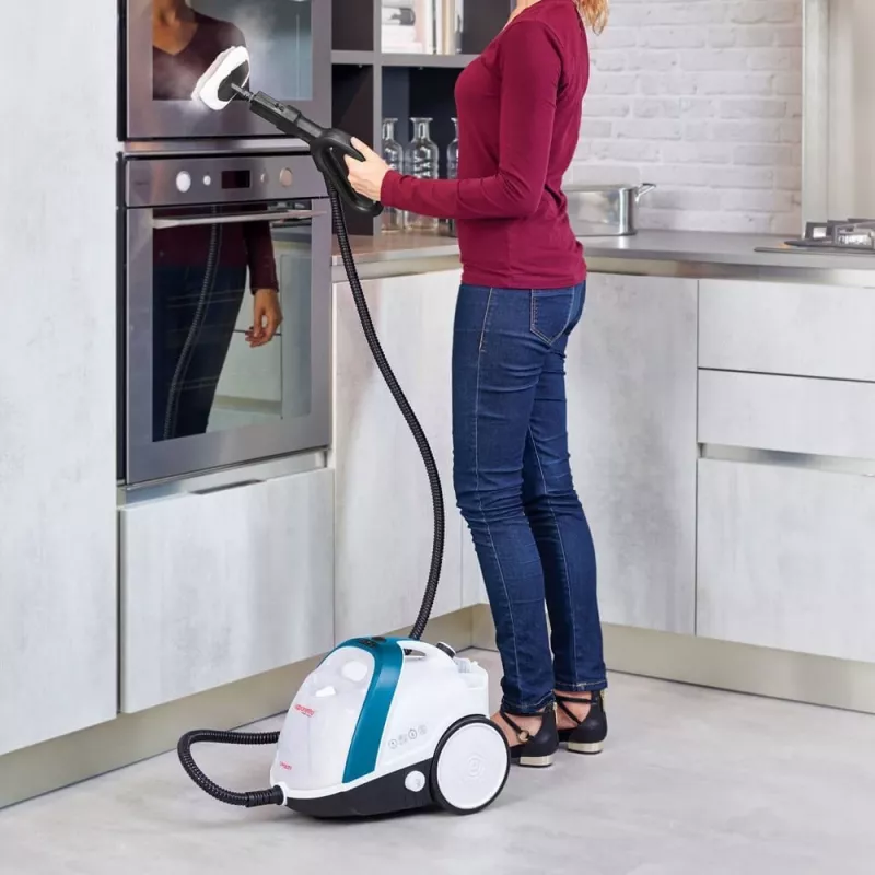 Polti Vaporetto Smart 100_B Cylinder steam cleaner 1500 W Blue, White