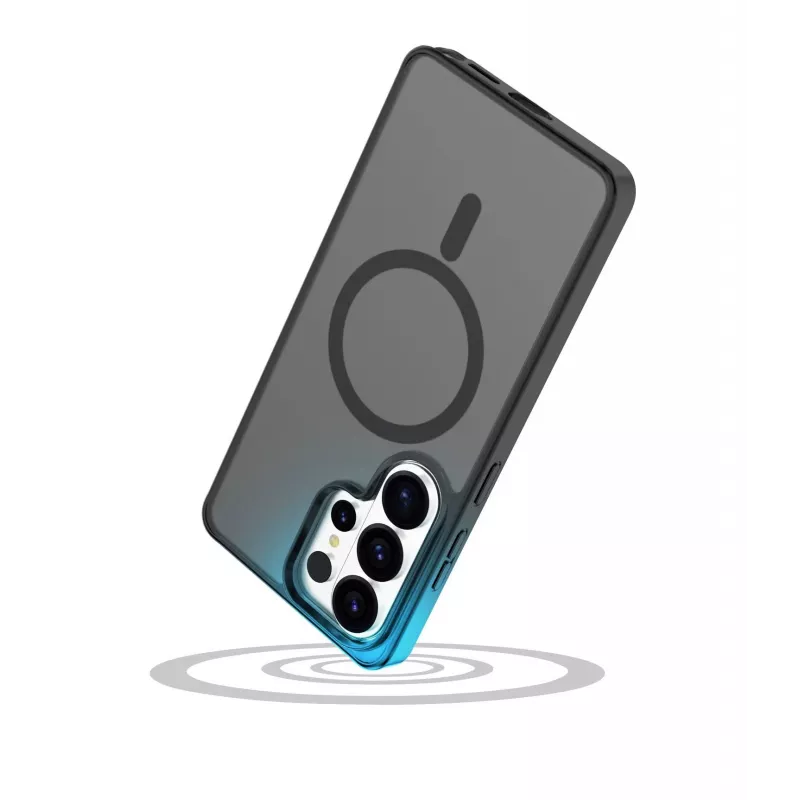 Cellularline FROSTY MAG - Galaxy S26 Ultra Semi-transparent case with matte finish and colored edges, compatible with the Qi2 ecosystem and magnetic accessories for Samsung.