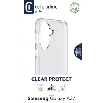 Cellularline Clear Protect - Galaxy A37 Hard case with rubber edges
