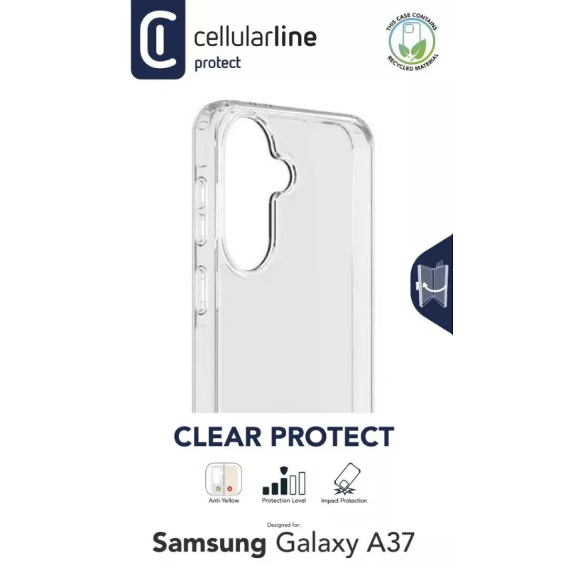 Cellularline Clear Protect - Galaxy A37 Hard case with rubber edges