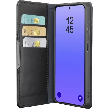 Cellularline Book Agenda 2 - Galaxy A37 Book-style faux leather case with magnetic closure, stand function, and RFID/NFC protection for contactless cards.