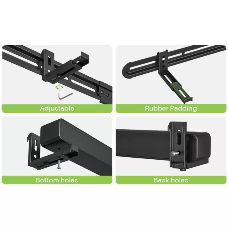 Techly Universal Wall Mount Soundbar Bracket Max VESA 600x400