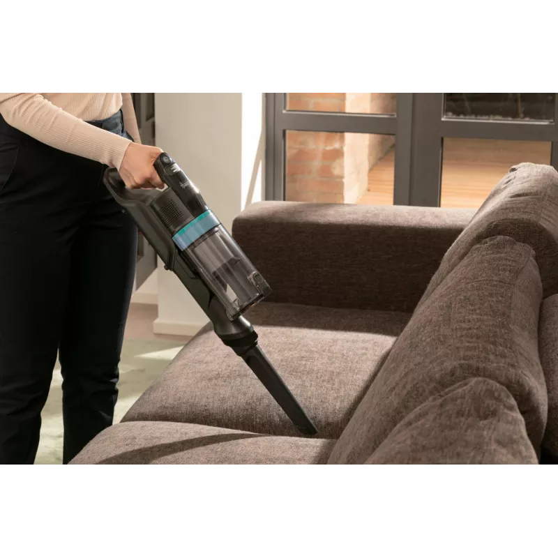 Hoover HF1P10PX 011 Stick vacuum Battery Dry Foam, Micro Bagless 0.7 L 165 W Black, Turquoise 22 Ah