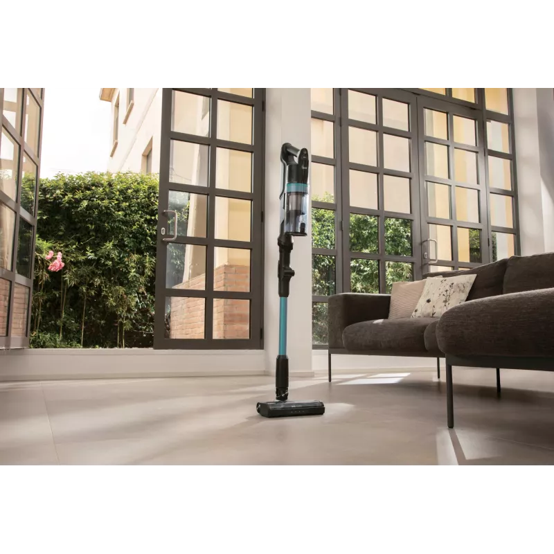 Hoover HF1P10PX 011 Stick vacuum Battery Dry Foam, Micro Bagless 0.7 L 165 W Black, Turquoise 22 Ah