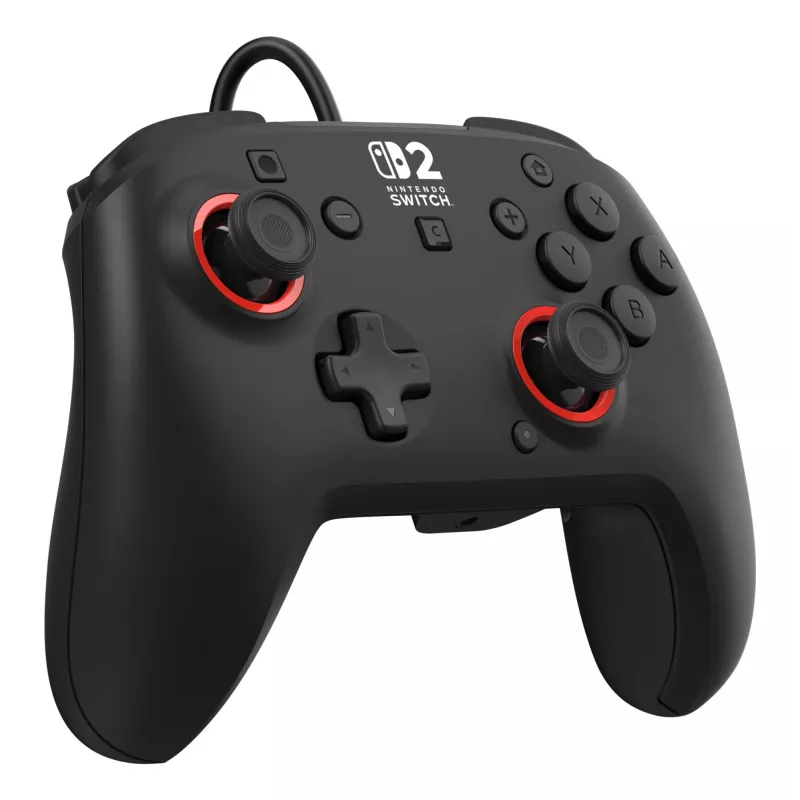 Wired Gaming Controller Turtle Beach Rematch for Nintendo Switch 2 — USB‑C, 3 m cable, Back button, D‑pad, Black