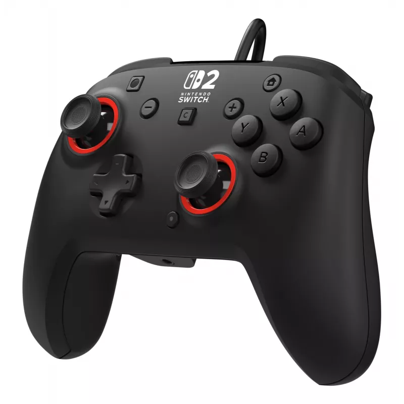 Wired Gaming Controller Turtle Beach Rematch for Nintendo Switch 2 — USB‑C, 3 m cable, Back button, D‑pad, Black