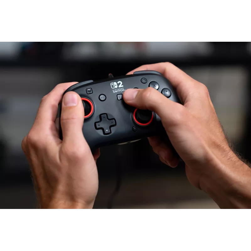 Wired Gaming Controller Turtle Beach Rematch for Nintendo Switch 2 — USB‑C, 3 m cable, Back button, D‑pad, Black