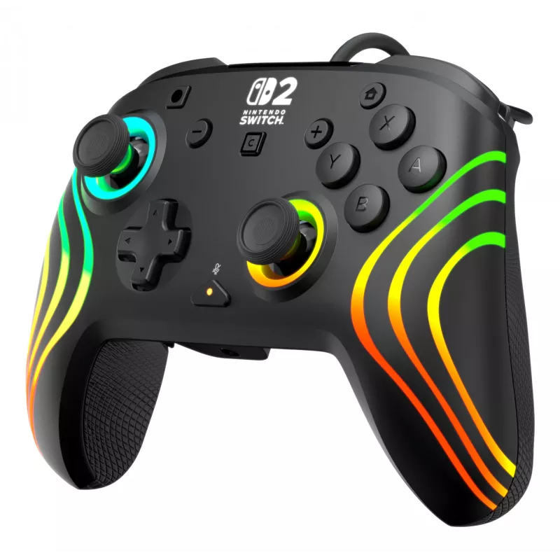 Gamepad Turtle Beach Afterglow Wave Black Wired RGB Controller for Nintendo Switch / Switch 2, USB-C, 3 m cable