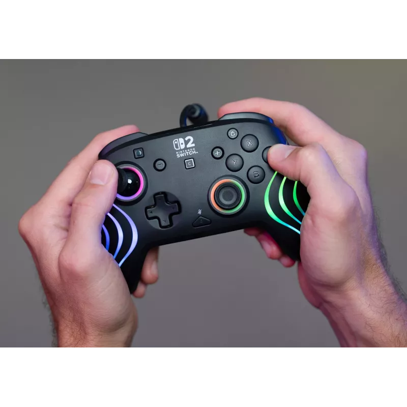 Gamepad Turtle Beach Afterglow Wave Black Wired RGB Controller for Nintendo Switch / Switch 2, USB-C, 3 m cable
