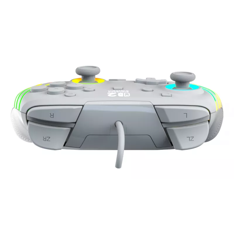 Wired RGB Gaming Controller Turtle Beach Afterglow Wave Grey — USB‑C, 3 m cable, for Nintendo Switch / Switch 2 / Switch OLED