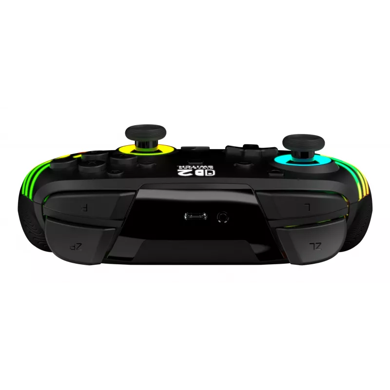 Wireless RGB Gaming Controller Turtle Beach Afterglow Wave Black for Nintendo Switch 2 — Bluetooth/USB-C, Built-in Battery 20h, 3 m Cable