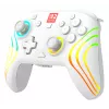 Wireless RGB Gaming Controller Turtle Beach Afterglow Wave White for Nintendo Switch 2, Bluetooth/USB-C, Built-in Battery 20h, 3m Cable