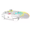 Wireless RGB Gaming Controller Turtle Beach Afterglow Wave White for Nintendo Switch 2, Bluetooth/USB-C, Built-in Battery 20h, 3m Cable