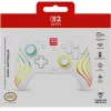 Wireless RGB Gaming Controller Turtle Beach Afterglow Wave White for Nintendo Switch 2, Bluetooth/USB-C, Built-in Battery 20h, 3m Cable