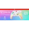 Wireless RGB Gaming Controller Turtle Beach Afterglow Wave White for Nintendo Switch 2, Bluetooth/USB-C, Built-in Battery 20h, 3m Cable