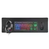 Mars Gaming 4-in-1 Gaming Combo MCP-RGB3, Wired, USB, Membrane, RGB LED, Black, Mouse included