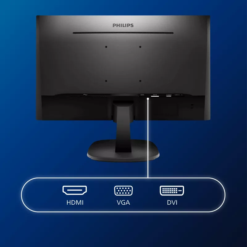 Philips V Line Full HD LCD monitor 243V7QDAB/00, 60.5 cm (23.8 inch), 1920 x 1080 pixels, Full HD, LED, 4 ms, Black