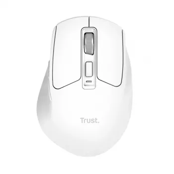 Wireless Right-hand Office Mouse TRUST Niven — RF + Bluetooth, 3200 DPI, 7 buttons, wheel, white