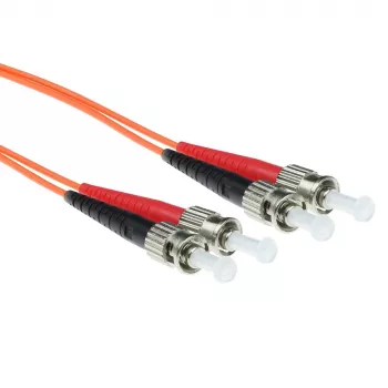 ACT 3 meter LSZH Multimode 62.5/125 OM1 fiber patch cable duplex with ST connectors
