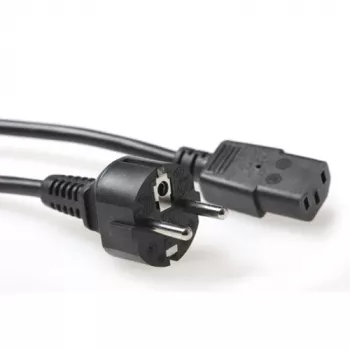 ACT Powercord mains connector CEE 7/7 male (straight) - C13 black 2.5 m