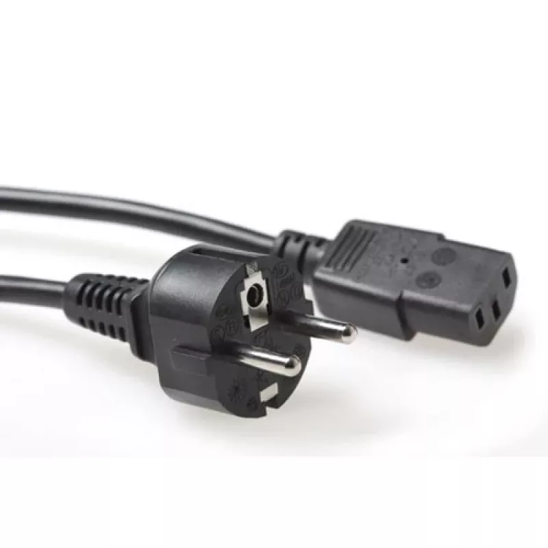 ACT Powercord mains connector CEE 7/7 male (straight) - C13 black 2.5 m