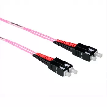 ACT 5 meter LSZH Multimode 50/125 OM4 fiber patch cable duplex with SC connectors
