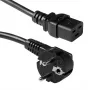 ACT Powercord mains connector CEE 7/7 male (angled) - C19 black 1.2 m