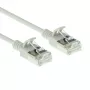 ACT Grey 3 meter LSZH U/FTP CAT6A datacenter slimline patch cable snagless with RJ45 connectors