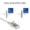 ACT Grey 3 meter LSZH U/FTP CAT6A datacenter slimline patch cable snagless with RJ45 connectors