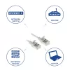 ACT Grey 3 meter LSZH U/FTP CAT6A datacenter slimline patch cable snagless with RJ45 connectors