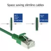 ACT Green 2 meter LSZH U/FTP CAT6A datacenter slimline patch cable snagless with RJ45 connectors