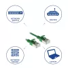 ACT Green 2 meter LSZH U/FTP CAT6A datacenter slimline patch cable snagless with RJ45 connectors