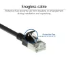 ACT Black 0.5 meter LSZH U/FTP CAT6A datacenter slimline patch cable snagless with RJ45 connectors