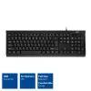 ACT Business keyboard USB (Qwerty/US layout), Full-size (100%), Wired, USB, Membrane, QWERTY, Black