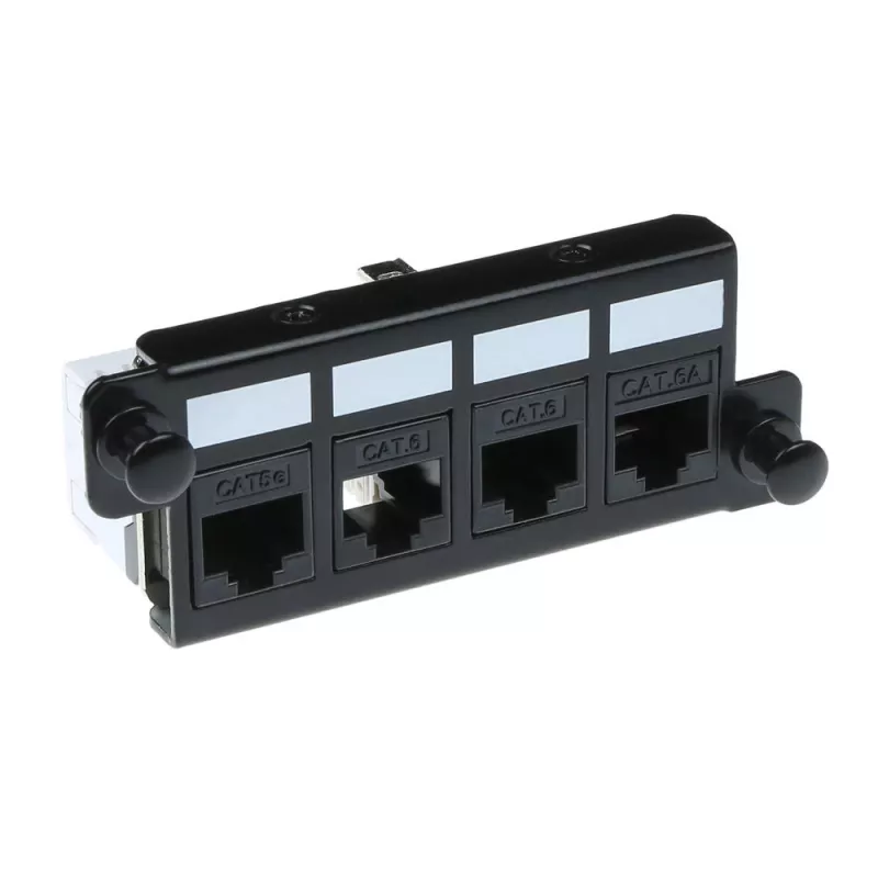 Adapter ACT FA2057 for 4 x keystone UTP Black