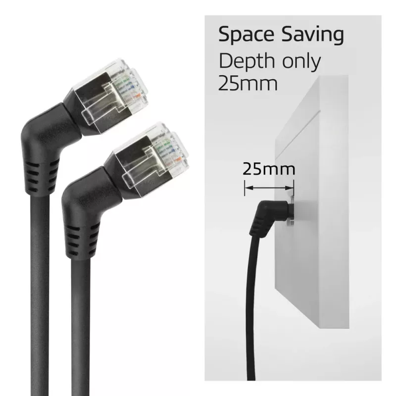 Networking cable ACT DD1901 Cat6 U/FTP (STP) 1 m RJ-45 Black