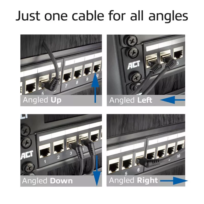 Networking cable ACT DD1901 Cat6 U/FTP (STP) 1 m RJ-45 Black