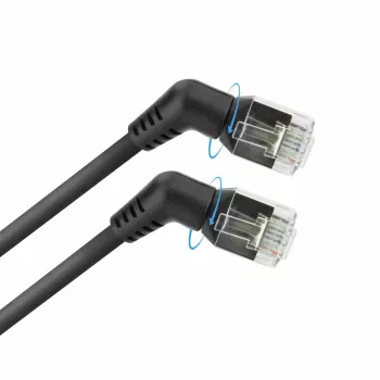 ACT networking cable DD1952 Cat6 U/FTP (STP) 0.25 m Black RJ-45 to RJ-45