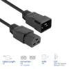 Power cord ACT C20–C21 IEC60320 black 2 m, 250 V 16 A
