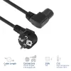 ACT Powercord mains connector CEE7/7 male (angled) - C15 (angled left) IEC60320 black 1 m