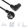 ACT Powercord mains connector CEE7/7 male (angled) - C15 (angled left) IEC60320 black 1.5 m