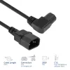 ACT Powercord C14 - C15 (angled left) IEC60320 black 0.6 m