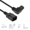 ACT Powercord C14 - C15 (angled left) IEC60320 black 1.2 m
