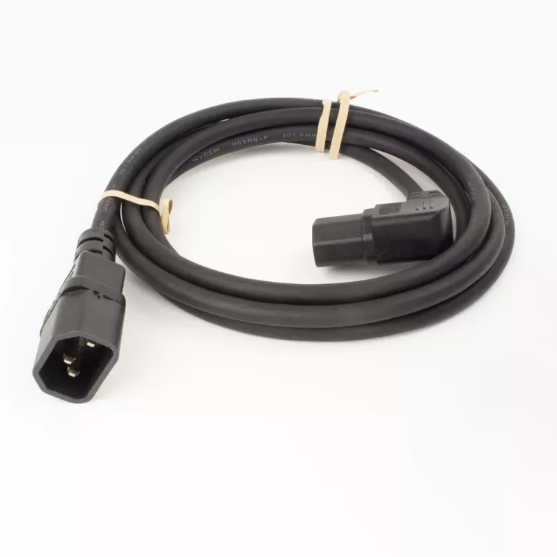 ACT Powercord C14 - C15 (angled right) IEC60320 black 0.6 m