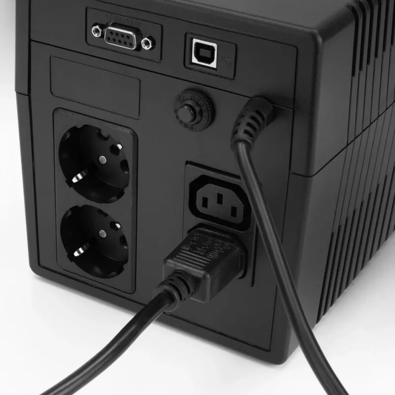 ACT Powercord C14 - C15 (angled right) IEC60320 black 0.6 m