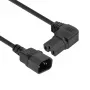 ACT Powercord C14–C15 angled right IEC60320 black 1.2 m H05RN-F 10 A 250 V